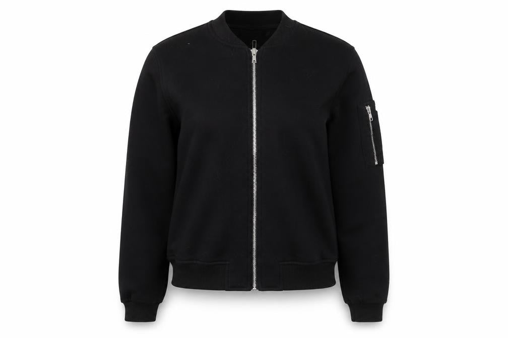 Missguided Womens Black Polyester Full Zip Sweatshirt Size 6 Zip