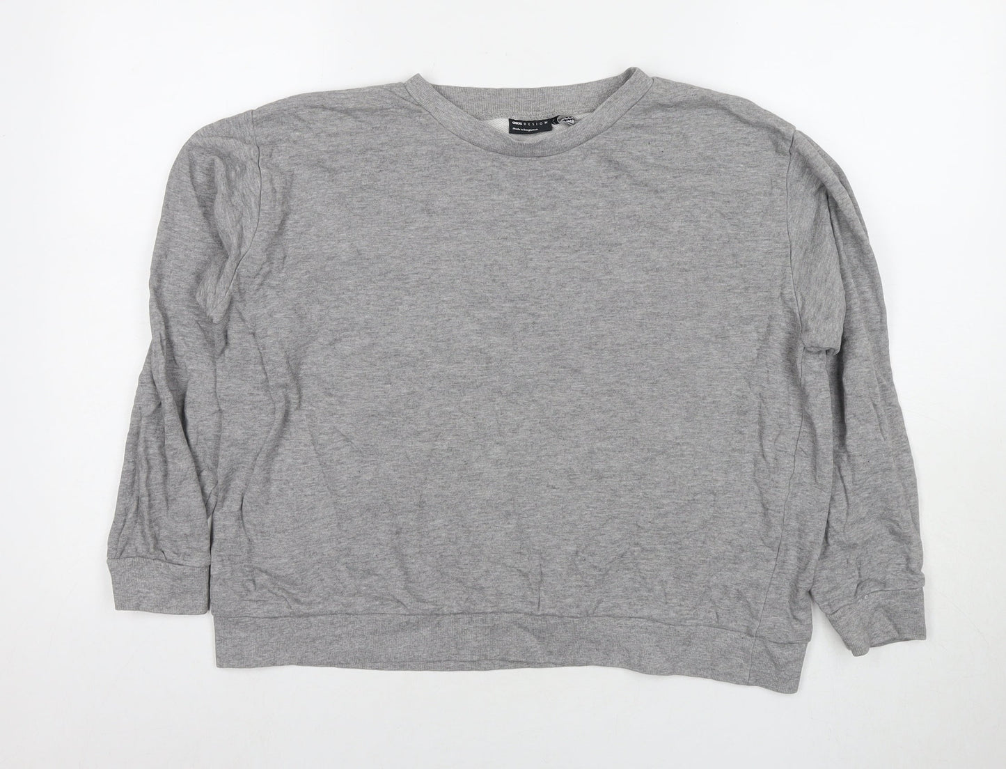 ASOS Womens Grey Cotton Pullover Sweatshirt Size 16 Pullover