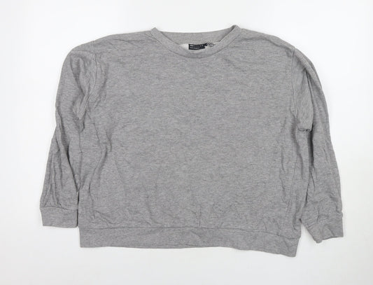 ASOS Womens Grey Cotton Pullover Sweatshirt Size 16 Pullover