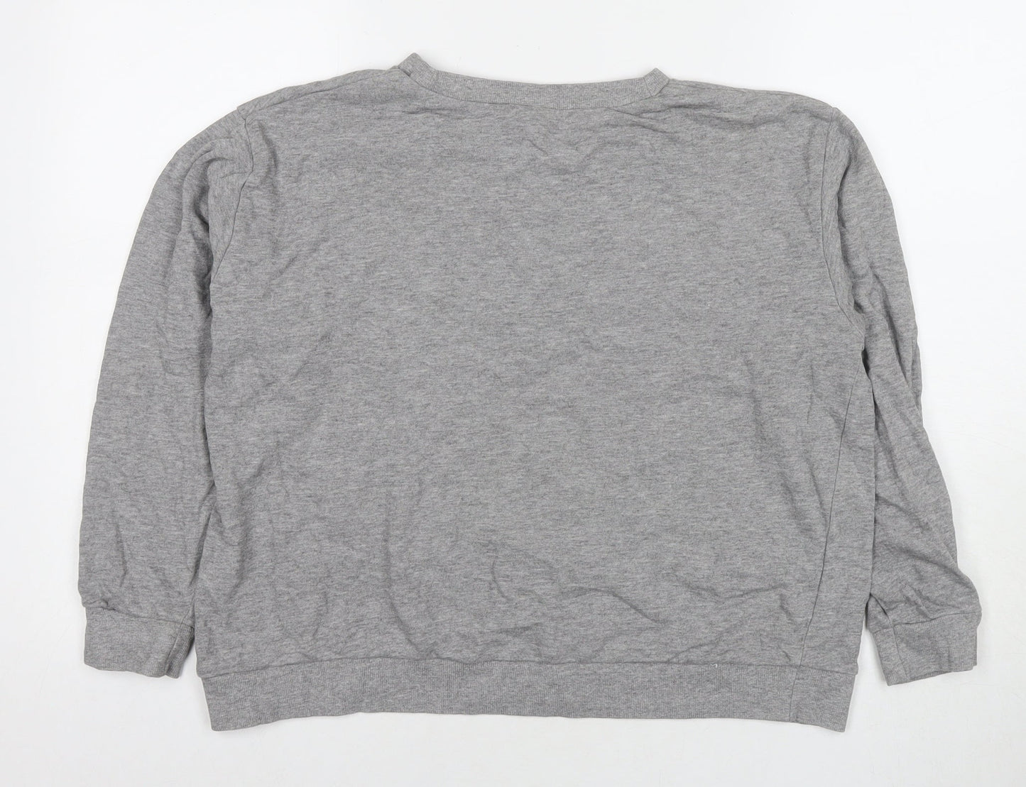 ASOS Womens Grey Cotton Pullover Sweatshirt Size 16 Pullover