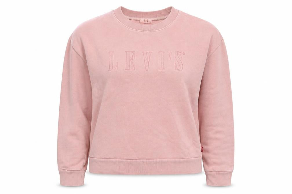 Levi's Womens Pink Cotton Pullover Sweatshirt Size M Pullover - Logo