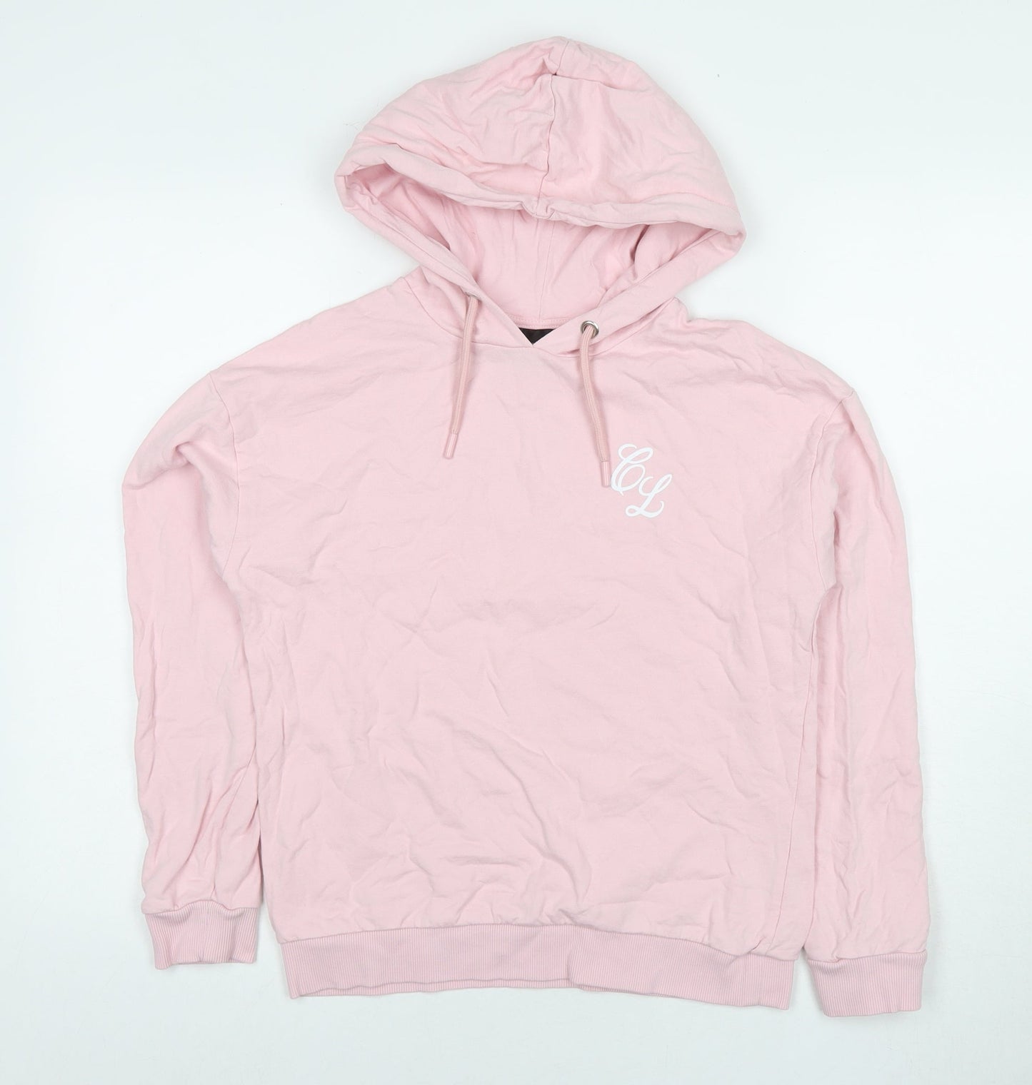 Closure Womens Pink Cotton Pullover Hoodie Size 8 Pullover