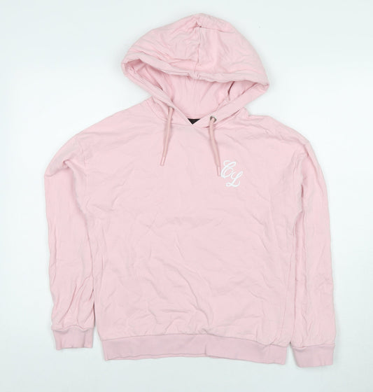 Closure Womens Pink Cotton Pullover Hoodie Size 8 Pullover