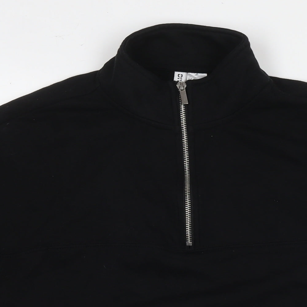 Divided by H&M Womens Black Cotton Pullover Sweatshirt Size L Pullover