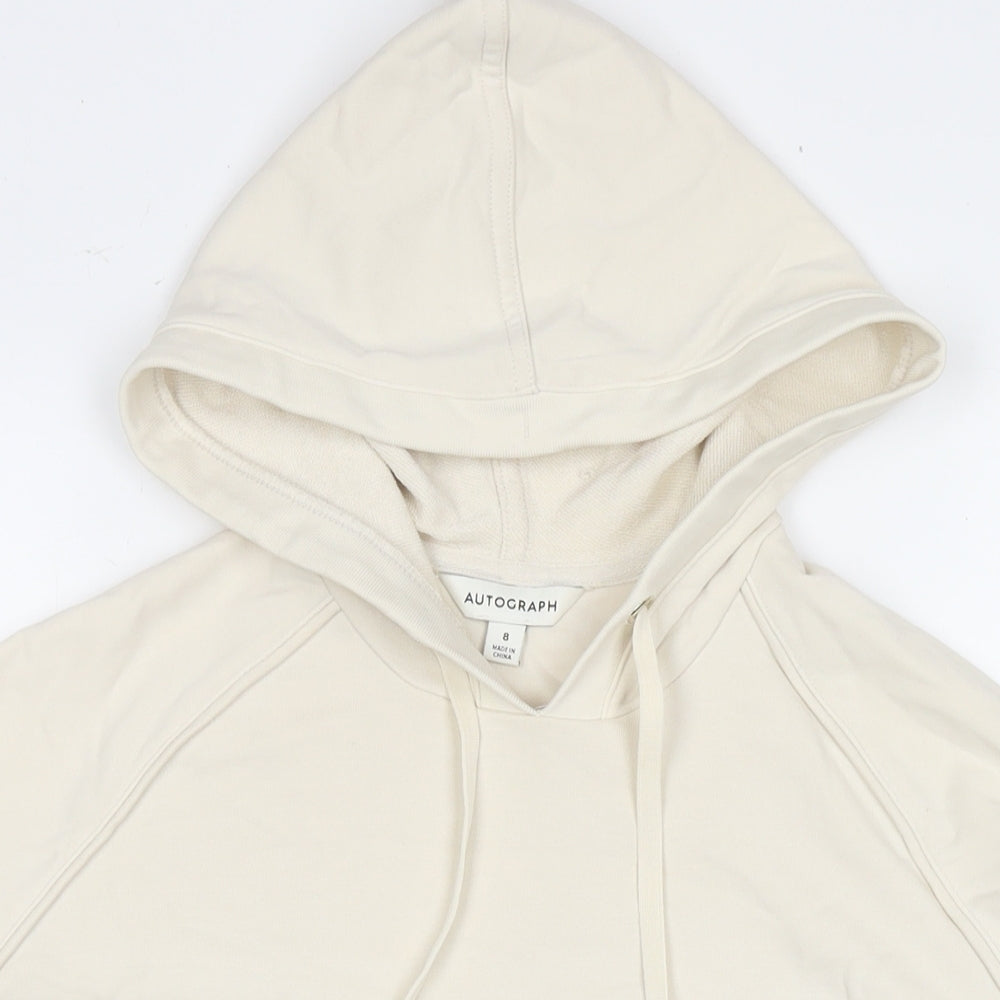 Autograph Womens Ivory Cotton Pullover Hoodie Size 8 Pullover