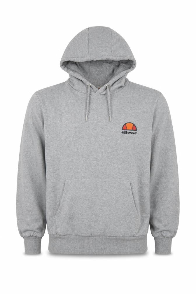 ellesse Mens Grey Cotton Pullover Hoodie Size M
