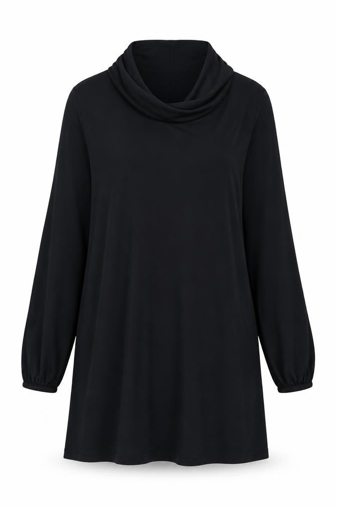 Dorothy Perkins Womens Black Viscose Shift Size 10 Round Neck Pullover