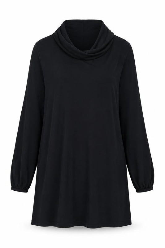 Dorothy Perkins Womens Black Viscose Shift Size 10 Round Neck Pullover