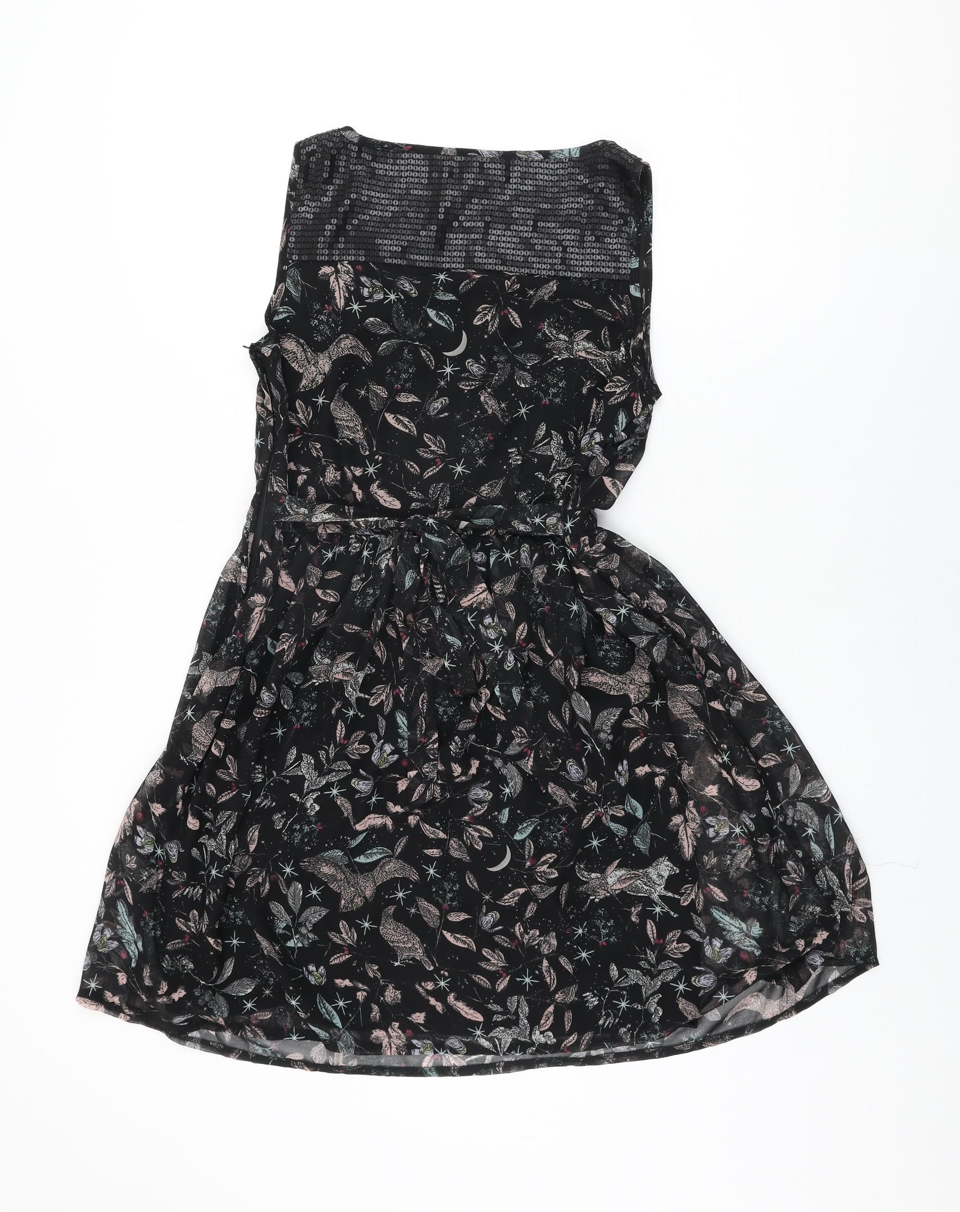 dorothy perkins floral skater dress Mustard Yumi Floral Skater Dress With Denim Trims