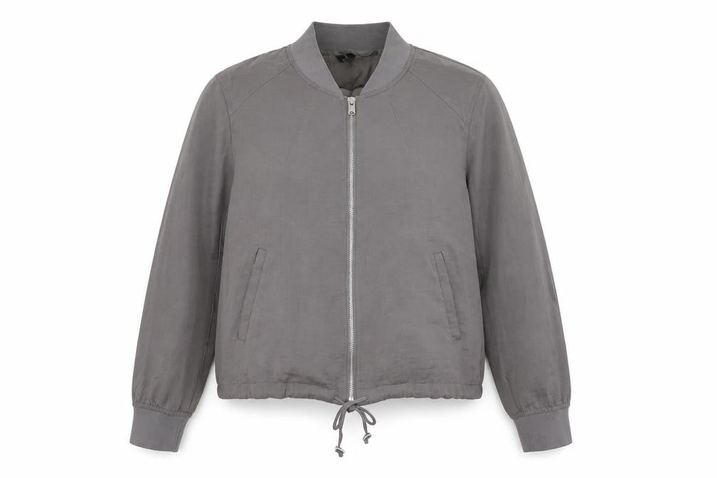 H&M Womens Grey Jacket Size 12 Zip