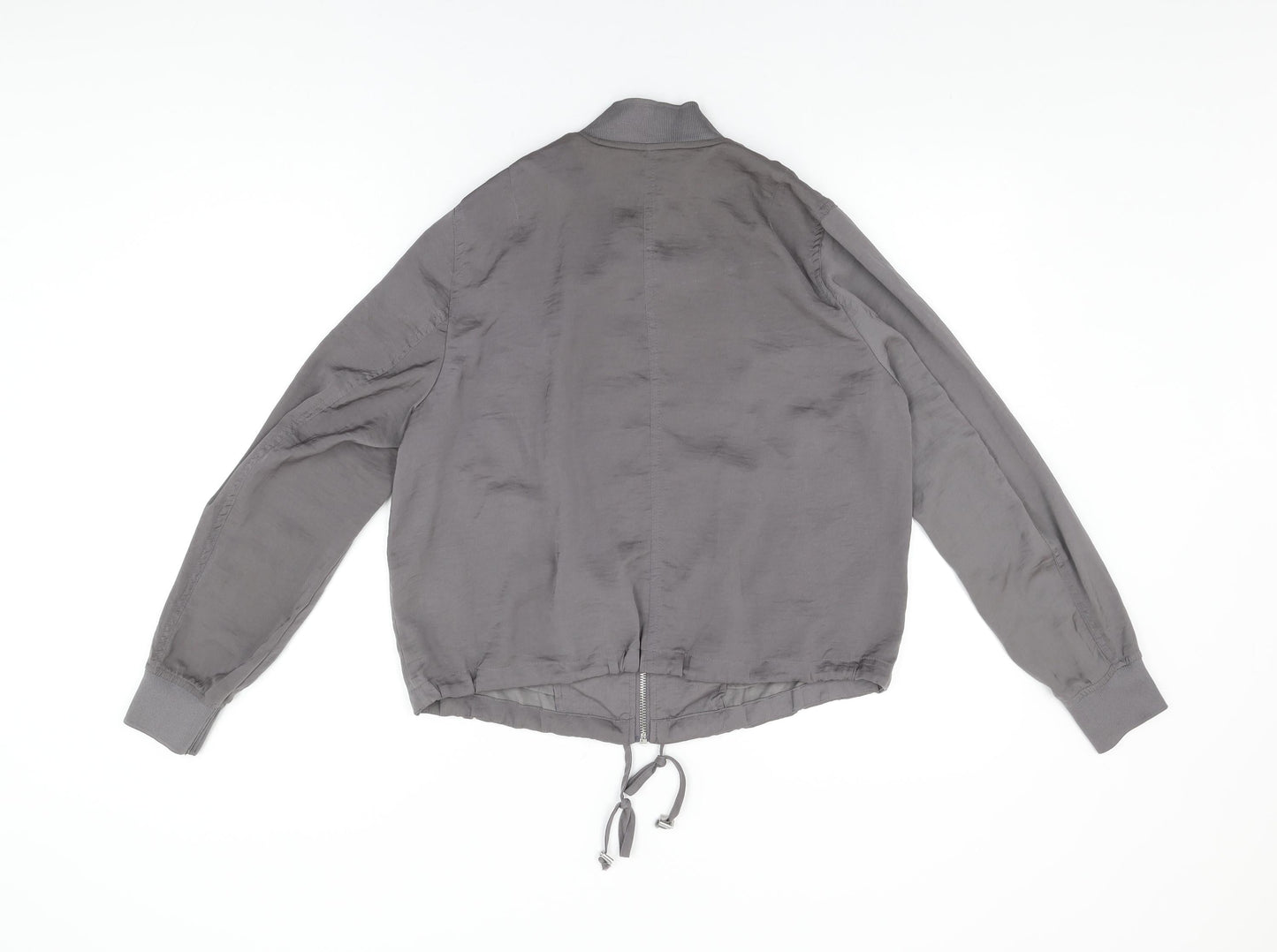 H&M Womens Grey Jacket Size 12 Zip