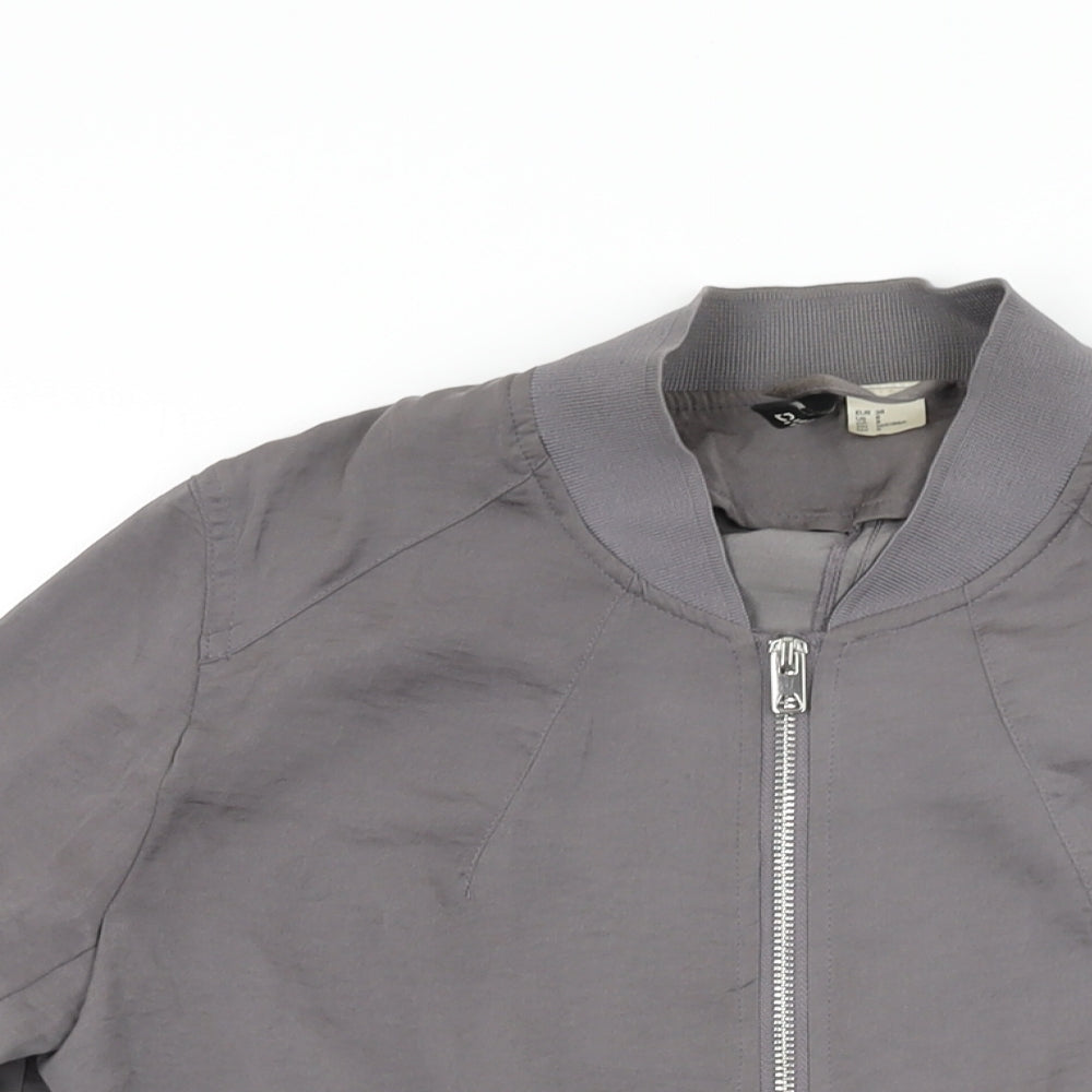 H&M Womens Grey Jacket Size 12 Zip