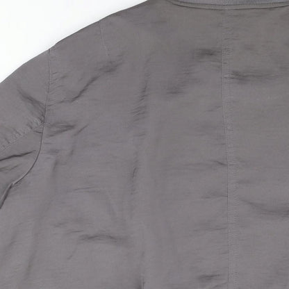 H&M Womens Grey Jacket Size 12 Zip