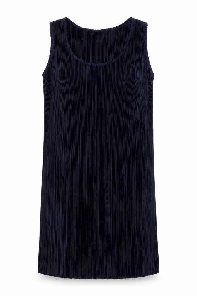 H&M Womens Blue Polyester Shift Size M Scoop Neck Pullover