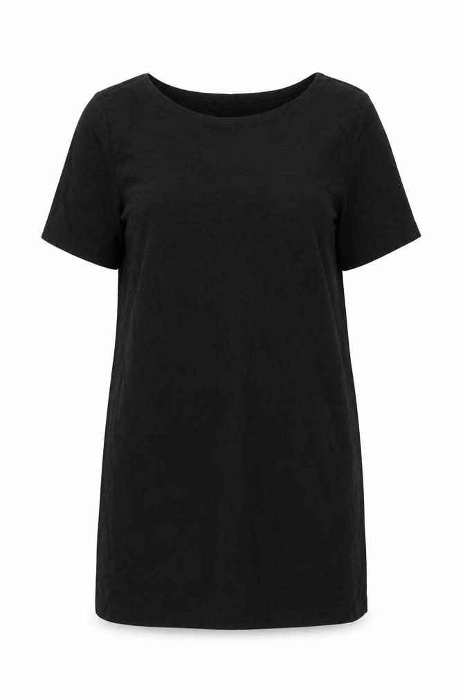 H&M Womens Black Cotton Shift Size M Round Neck Pullover
