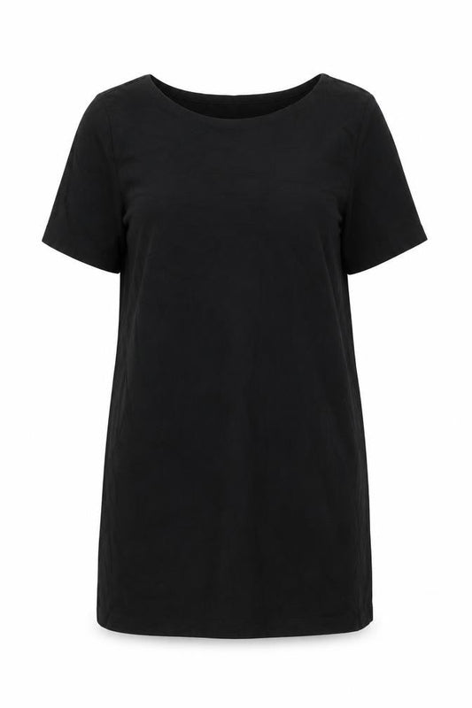 H&M Womens Black Cotton Shift Size M Round Neck Pullover
