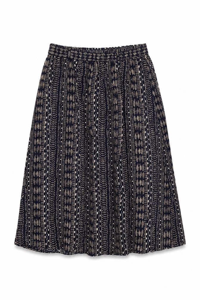 Classics Collection Womens Blue Geometric Viscose Swing Skirt Size 16
