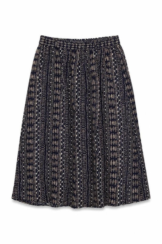 Classics Collection Womens Blue Geometric Viscose Swing Skirt Size 16