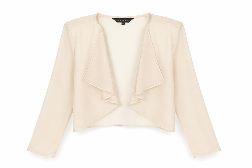 Debut Womens Pink Polyester Cropped Blouse Size 12 V-Neck