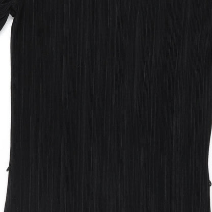 Brand and care label for Roman women’s black polyester bodycon, size UK 10, round neck pullover