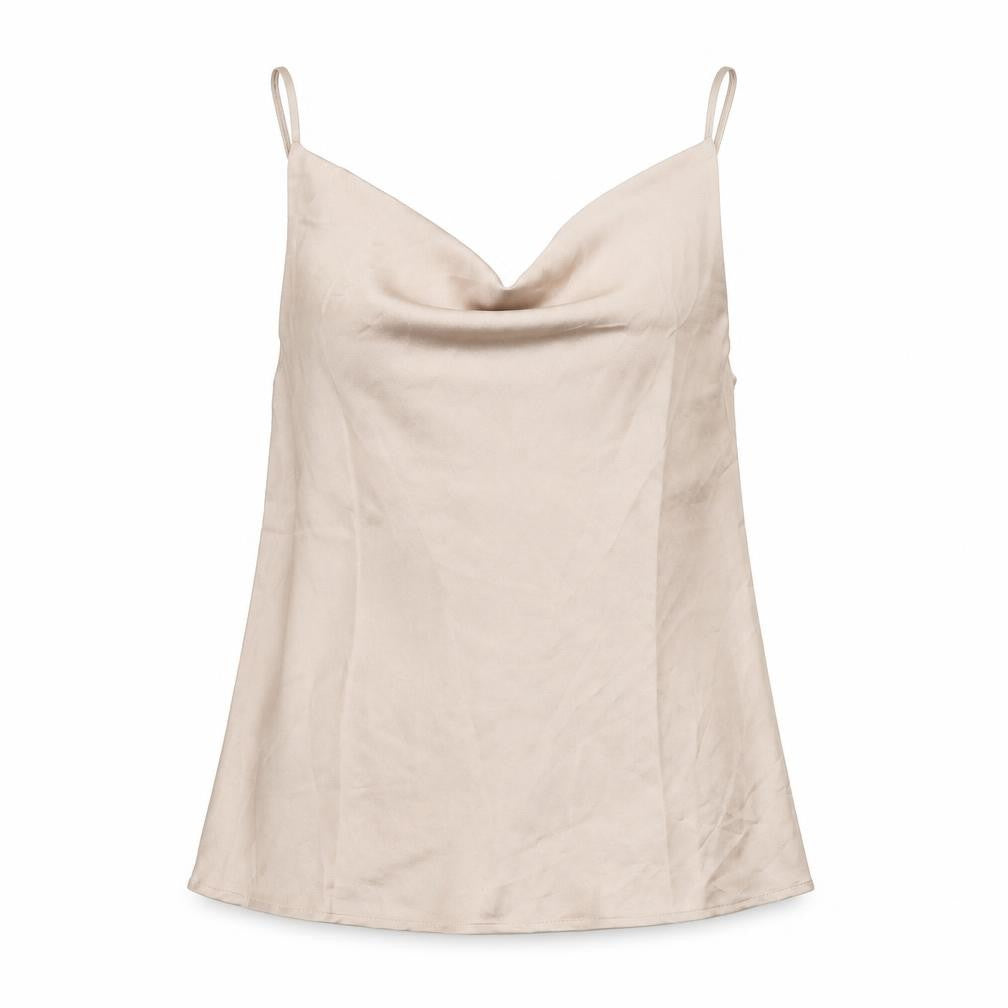 Vera & Lucy Womens Pink Polyester Camisole T-Shirt Size M Cowl Neck