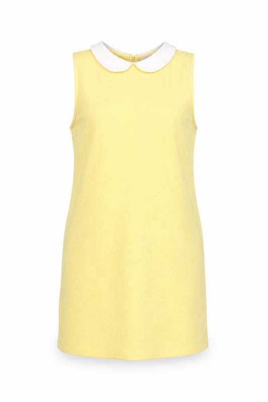Dorothy Perkins Womens Yellow Polyester Shift Size 14 Collared Button