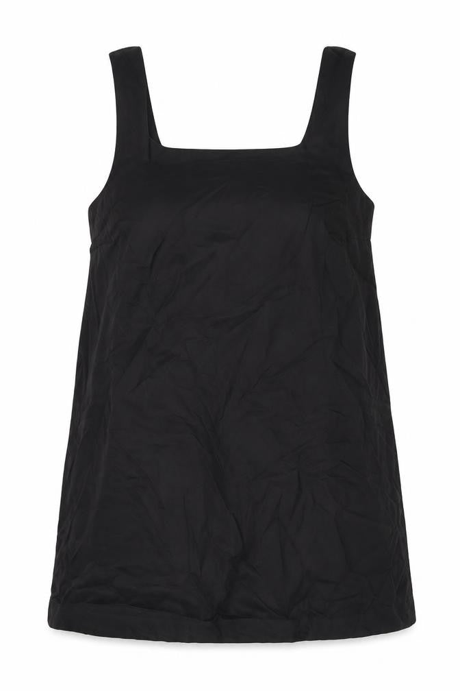 H&M Womens Black Polyester Basic Tank Size L Square Neck