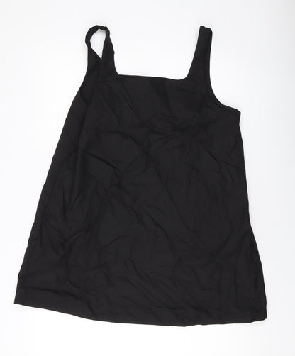 H&M Womens Black Polyester Basic Tank Size L Square Neck