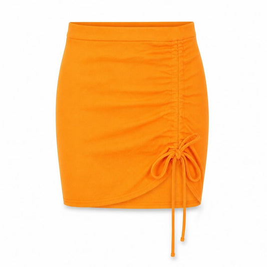 PRETTYLITTLETHING Womens Orange Polyester Mini Skirt Size 6