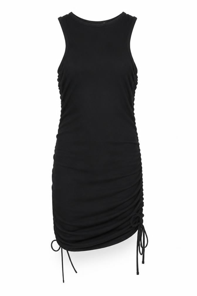 PRETTYLITTLETHING Womens Black Polyester Bodycon Size 12 Round Neck Pullover