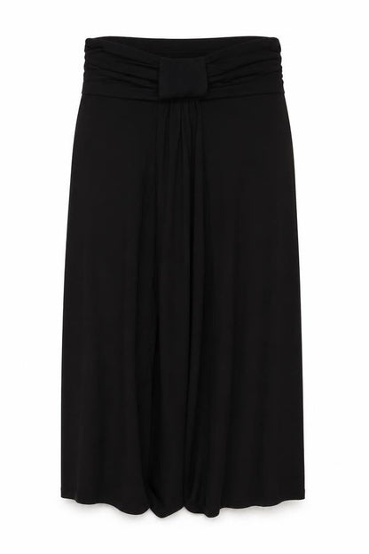 Front view of Roman women’s black polyester a-line, size UK 16, off the shoulder pullover