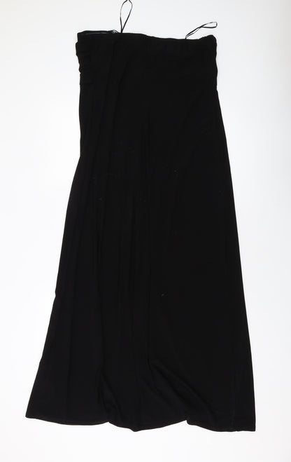 Back view of Roman women’s black polyester a-line, size UK 16, off the shoulder pullover
