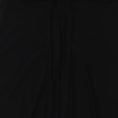 Close-up detail of Roman women’s black polyester a-line, size UK 16, off the shoulder pullover