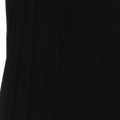 Brand and care label for Roman women’s black polyester a-line, size UK 16, off the shoulder pullover