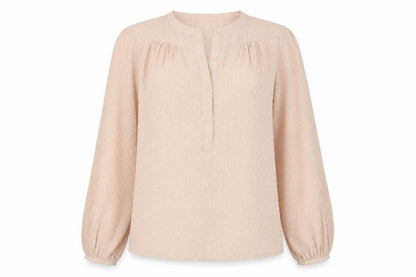 Warehouse Womens Pink Polyester Basic Blouse Size 12 V-Neck