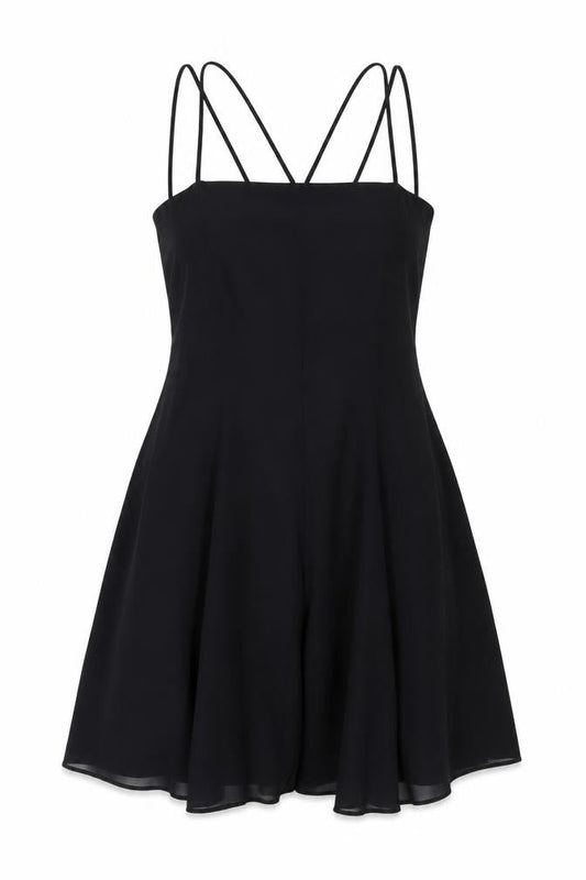 Next Womens Black Polyester A-Line Size 12 Square Neck Zip