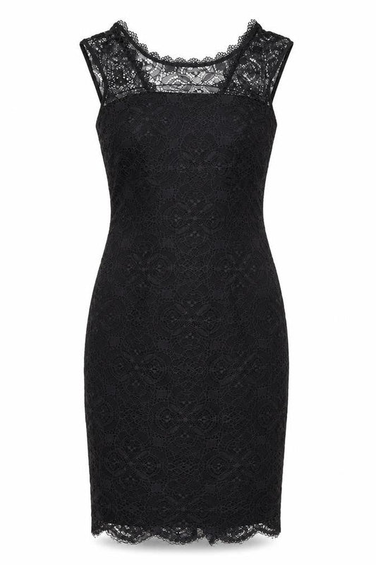 Monsoon Womens Black Nylon Sheath Size 12 Round Neck Zip