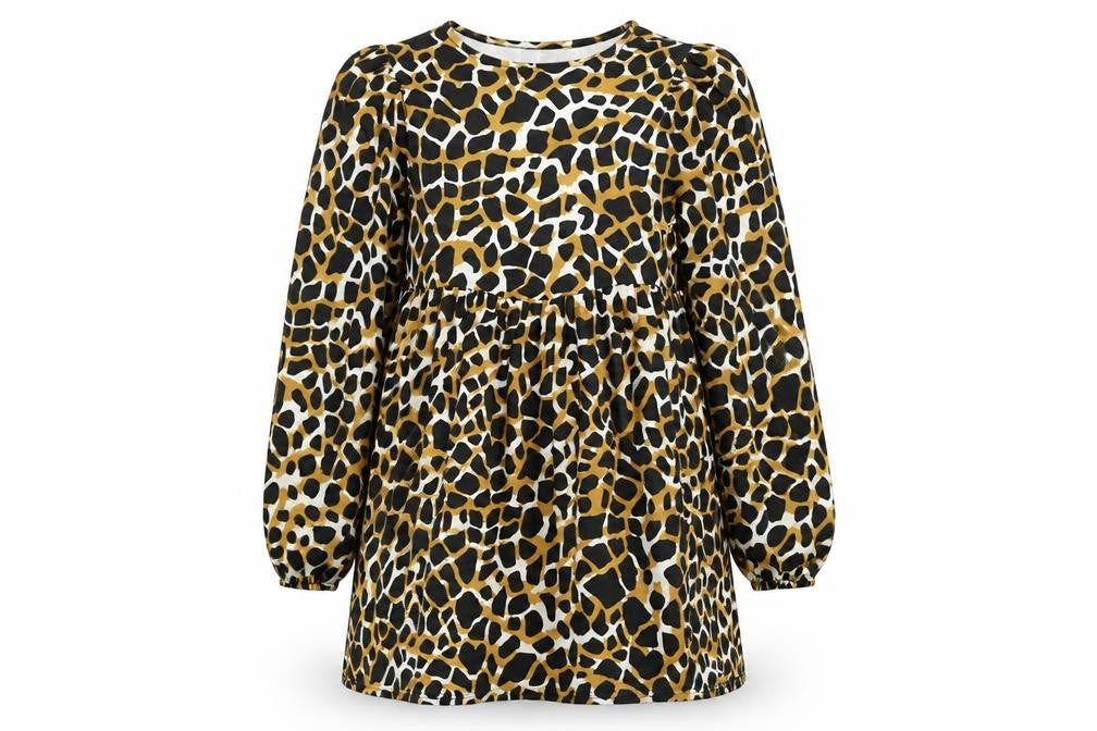 ASOS Womens Multicoloured Animal Print Polyester A-Line Size 10 Round Neck Pullover - Giraffe Print