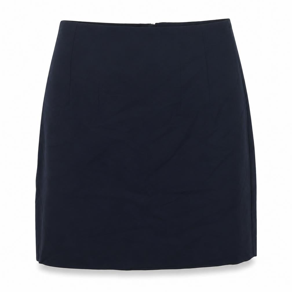 Marks & Spencer Womens Blue Polyester A-Line Skirt Size 10 Zip