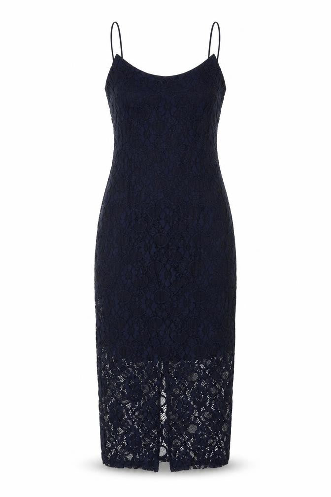 New Look Womens Blue Polyamide Bodycon Size 10 Scoop Neck Pullover