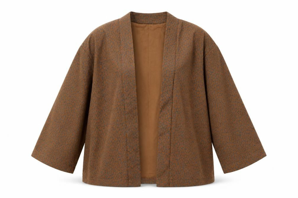 QuZu Womens Brown Geometric Jacket Size 12