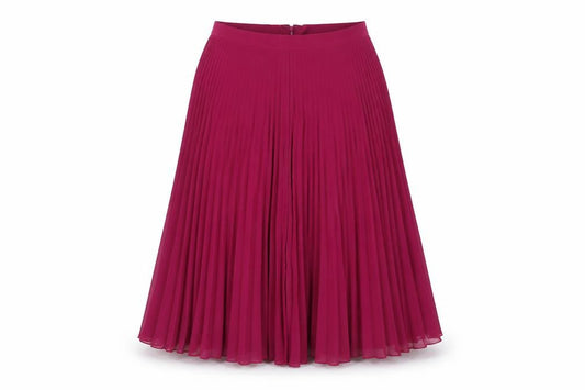 Next Womens Purple Polyester Pleated Skirt Size 30 in Zip