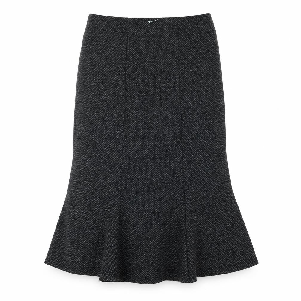 EWM Womens Grey Geometric Polyester Trumpet Skirt Size 12