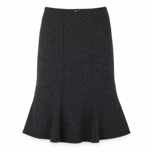 EWM Womens Grey Geometric Polyester Trumpet Skirt Size 12