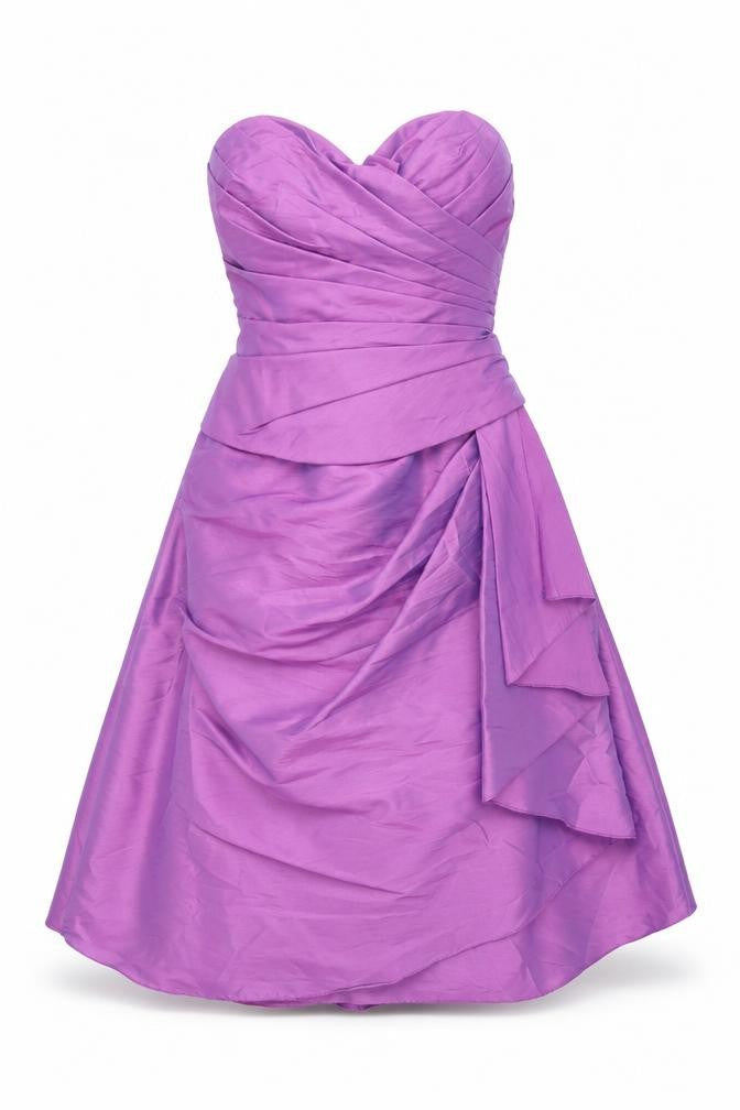 Sacha James Womens Pink Polyester Fit & Flare Size 10 Sweetheart Lace Up - Pleated