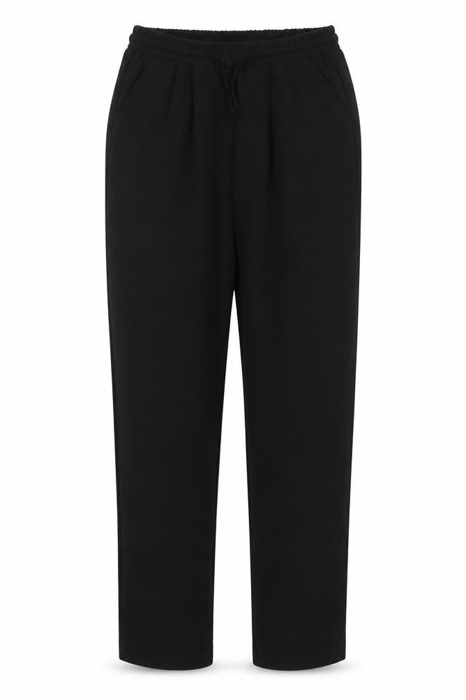 PRETTYLITTLETHING Womens Black Polyester Trousers Size 10 L24 in Regular Drawstring