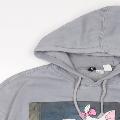 Preloved The Aristocats Womens Grey Cotton Pullover Hoodie Size XL Pullover - Detail