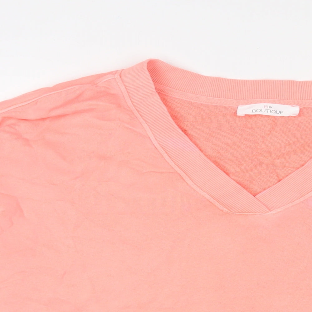 Marks and Spencer Womens Pink Cotton Pullover Sweatshirt Size M Pullover