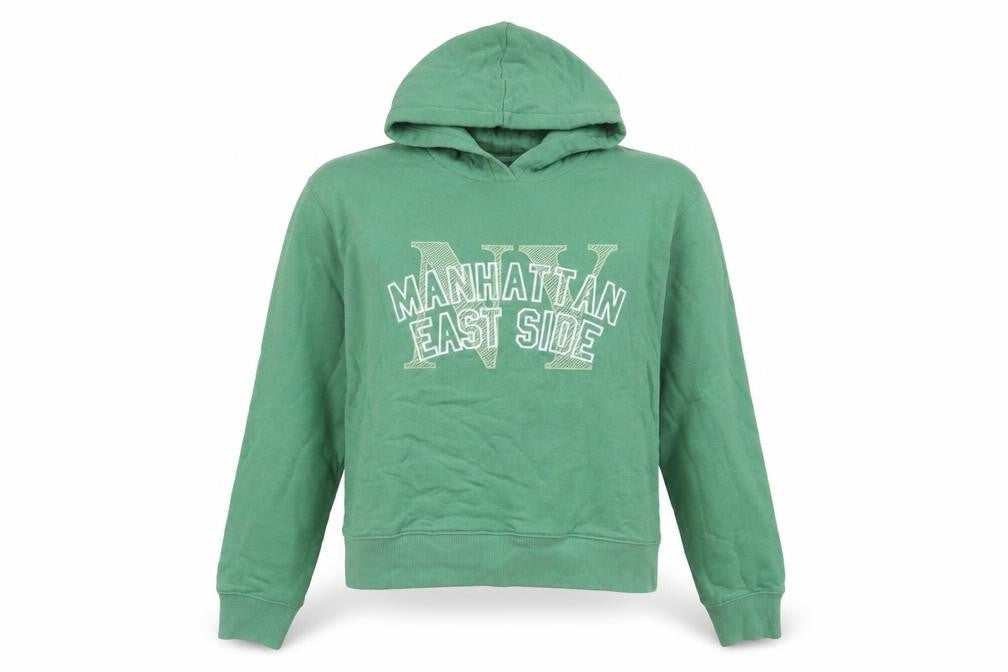 Marks & Spencer Womens Green Cotton Pullover Hoodie Size XS Pullover - Embroidered