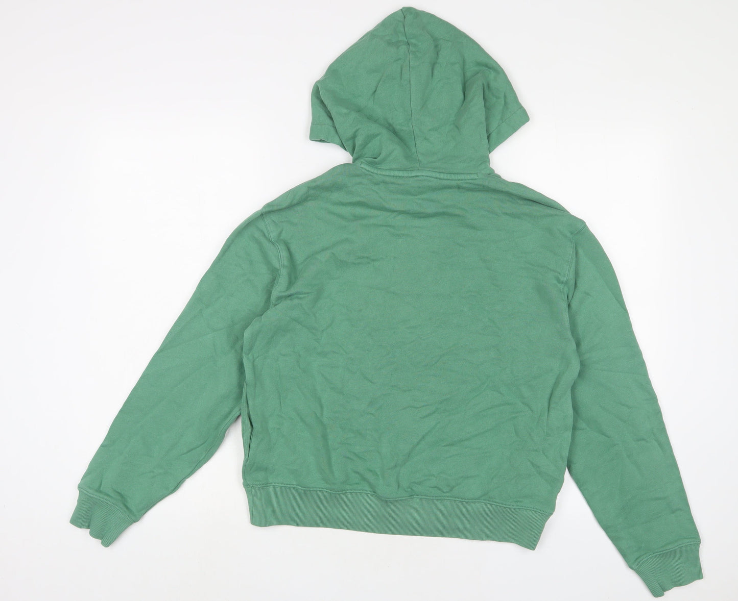 Marks and Spencer Womens Green Cotton Pullover Hoodie Size XS Pullover - Embroidered